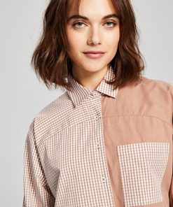 And Now This Women's Cotton Poplin Button-Up Shirt -CeCe cloth-shop 23514979 fpx