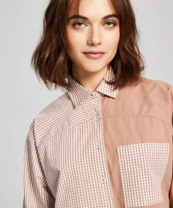 And Now This Women's Cotton Poplin Button-Up Shirt -CeCe cloth-shop 23514979 fpx