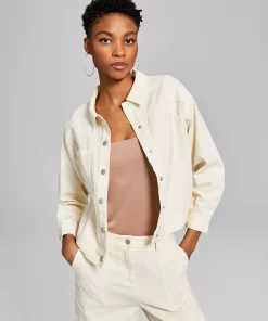 And Now This Women's Drop Shoulder Cargo Jacket 8 And Now This Women's Drop Shoulder Cargo Jacket -CeCe cloth-shop 23519655 fpx