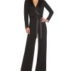 Adrianna Papell Notched-Collar Belted Jumpsuit