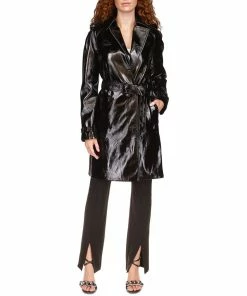 Michael Kors Women's Faux-Leather Trench Coat