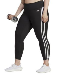 ADIDAS Plus Size Train Essentials 3-Stripes High-Waisted 7/8 Leggings