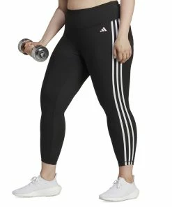 ADIDAS Plus Size Train Essentials 3-Stripes High-Waisted 7/8 Leggings