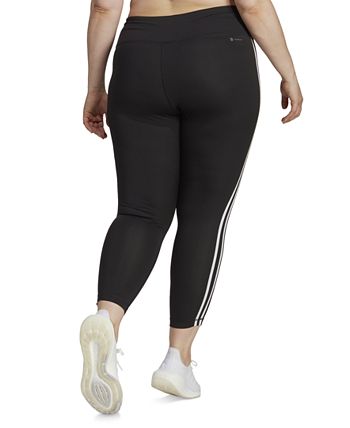 Plus Size Train Essentials 3-Stripes High-Waisted 7/8 Leggings ADIDAS Plus Size Train Essentials 3-Stripes High-Waisted 7/8 Leggings -CeCe cloth-shop