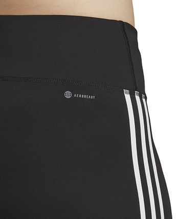 Plus Size Train Essentials 3-Stripes High-Waisted 7/8 Leggings ADIDAS Plus Size Train Essentials 3-Stripes High-Waisted 7/8 Leggings -CeCe cloth-shop