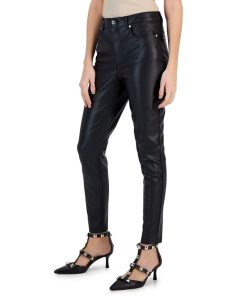 INC International Concepts Women's Faux-Leather Skinny Pants, Created For Macy's