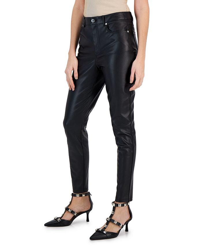 Women's Faux-Leather Skinny Pants, Created For Macy's INC International Concepts Women's Faux-Leather Skinny Pants, Created For Macy's -CeCe cloth-shop