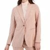 Anne Klein Women's Printed Tech Stretch Single-Button Blazer