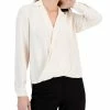 Anne Klein Women's Collared Surplice-Front Blouse