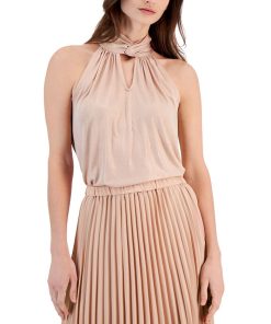 Anne Klein Women's Twist-Neck Keyhole-Cutout Top