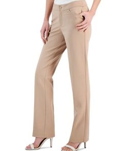 Anne Klein Women's Collection Compression Fly-Front Bootcut Pants -CeCe cloth-shop 23542255 fpx