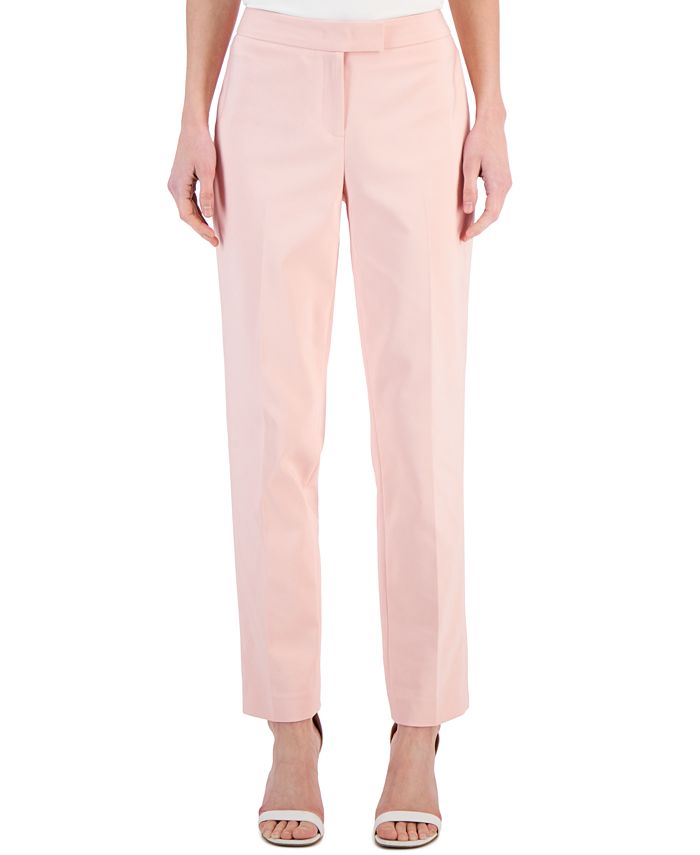 Women's Bowie Double-Weave Straight-Leg Pants Anne Klein Women's Bowie Double-Weave Straight-Leg Pants -CeCe cloth-shop