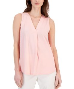 Anne Klein Women's Harmony Pleated Knit Shell