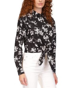 Michael Kors Women's Cotton Botanical Tie Shirt