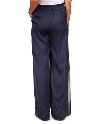 Women's Solid And Chain-Print High-Slit Pull-On Pants, Regular & Petite Michael Kors Women's Solid And Chain-Print High-Slit Pull-On Pants, Regular & Petite -CeCe cloth-shop