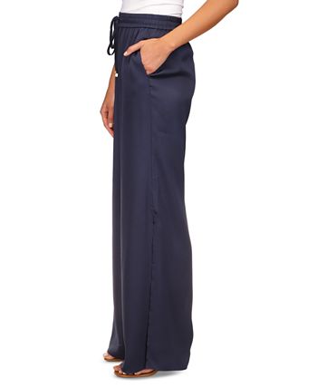 Women's Solid And Chain-Print High-Slit Pull-On Pants, Regular & Petite Michael Kors Women's Solid And Chain-Print High-Slit Pull-On Pants, Regular & Petite -CeCe cloth-shop