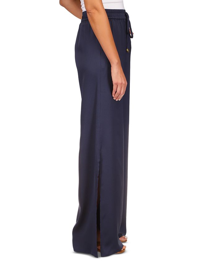 Women's Solid And Chain-Print High-Slit Pull-On Pants, Regular & Petite Michael Kors Women's Solid And Chain-Print High-Slit Pull-On Pants, Regular & Petite -CeCe cloth-shop