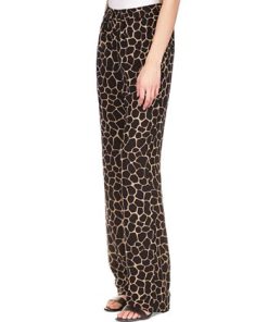 Michael Kors Women's Giraffe Tie Pull-On Pants -CeCe cloth-shop 23556050 fpx