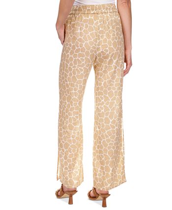 Women's Giraffe High-Slit Pants Michael Kors Women's Giraffe High-Slit Pants -CeCe cloth-shop
