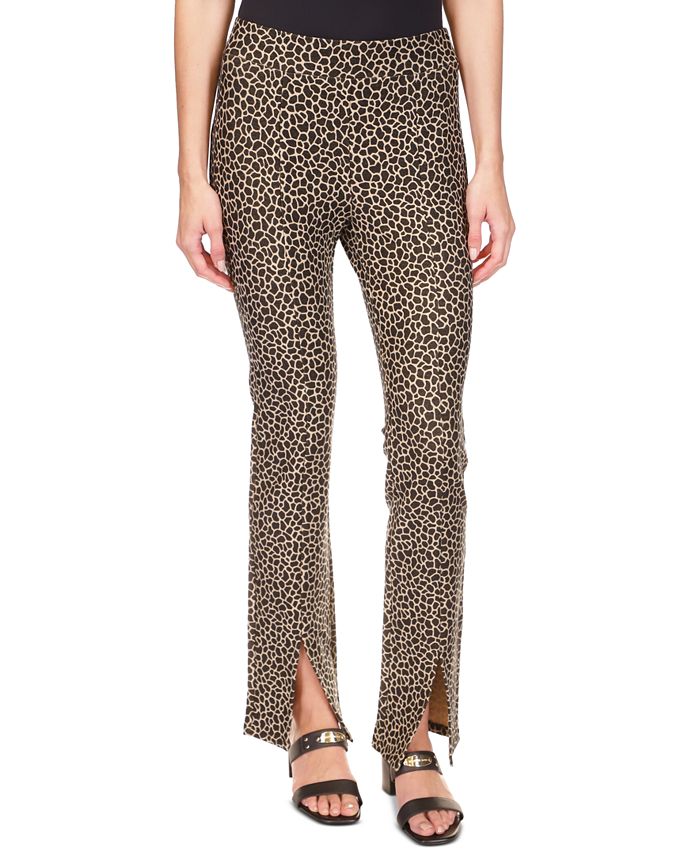 Women's Giraffe Split-Hem Leggings, Regular & Petite Michael Kors Women's Giraffe Split-Hem Leggings, Regular & Petite -CeCe cloth-shop