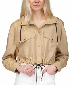 Michael Kors Women's Cotton Cropped Bomber Jacket