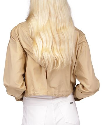 Women's Cotton Cropped Bomber Jacket Michael Kors Women's Cotton Cropped Bomber Jacket -CeCe cloth-shop