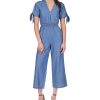 Michael Kors Women's V-Neck Tie-Sleeve Jumpsuit