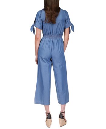 Women's V-Neck Tie-Sleeve Jumpsuit Michael Kors Women's V-Neck Tie-Sleeve Jumpsuit -CeCe cloth-shop