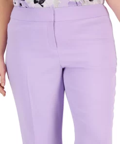 Kasper Plus Size Stretch Crepe Mid-Rise Ankle Pants 5 Kasper Plus Size Stretch Crepe Mid-Rise Ankle Pants -CeCe cloth-shop 23561005 fpx