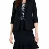 Kasper Single Button Rolled Sleeve Blazer