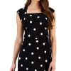 Kasper Women's Square-Neck Polka Dot Cap-Sleeve Top