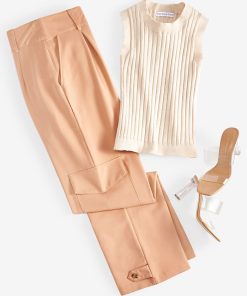 And Now This Women's High-Rise Wide-Leg Cargo Pants 4 And Now This Women's High-Rise Wide-Leg Cargo Pants -CeCe cloth-shop 23567579 fpx