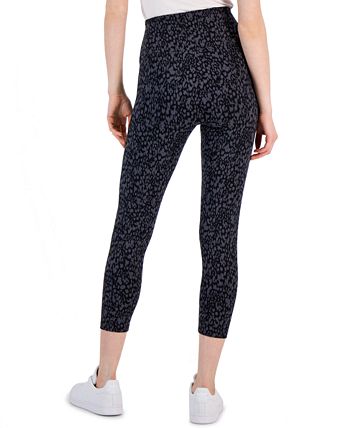 Women's Printed High Rise Capri Pull-On Leggings, Created For Macy's Style & Co Women's Printed High Rise Capri Pull-On Leggings, Created For Macy's -CeCe cloth-shop