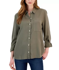 Style & Co Women's Button-Up Perfect Long-Sleeve Shirt, Created For Macy's 10 Style & Co Women's Button-Up Perfect Long-Sleeve Shirt, Created For Macy's -CeCe cloth-shop 23567731 fpx