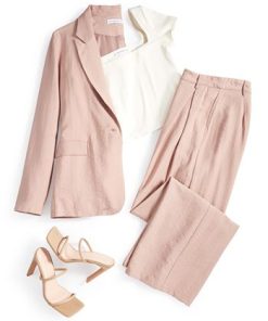 And Now This Women's One-Button Textured Oversized Blazer -CeCe cloth-shop 23568419 fpx