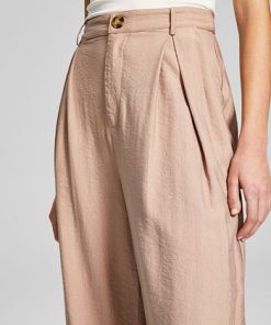 And Now This Women's High-Rise Wide-Leg Textured Trouser Pants -CeCe cloth-shop 23568435 fpx