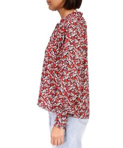 Sanctuary Women's Flower Power Long-Sleeve Tie-Neck Top -CeCe cloth-shop 23586476 fpx
