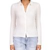 Sanctuary Women's Smocked Button-Front Knit Shirt