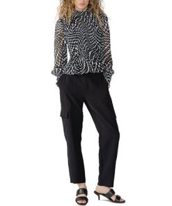 Sanctuary Women's Printed Smocked Mock-Neck Illusion Top 2 Sanctuary Women's Printed Smocked Mock-Neck Illusion Top -CeCe cloth-shop 23587138 fpx