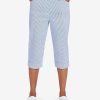 Alfred Dunner Women's Peace Of Mind Stripe Allure Clamdigger Pants