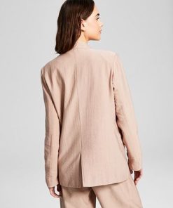 And Now This Women's One-Button Textured Oversized Blazer -CeCe cloth-shop 23595042 fpx