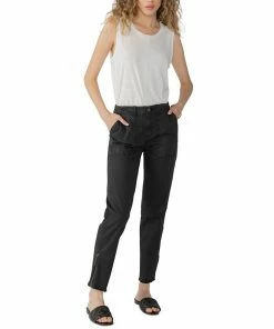 Sanctuary Women's Solid Peace Maker Frayed-Cuff Ankle Pants