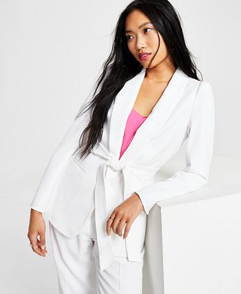 Women's Textured Belted Jacket, Created For Macy's Bar III Women's Textured Belted Jacket, Created For Macy's -CeCe cloth-shop