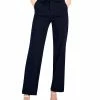 Anne Klein Women's High-Rise Tie-Front Denim Pants