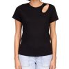 Sanctuary Women's Cut To The Chase Short-Sleeve Cut-Out Top