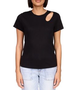 Sanctuary Women's Cut To The Chase Short-Sleeve Cut-Out Top