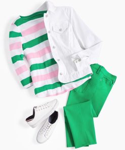 Charter Club Women's Striped Boat-Neck 3/4-Sleeve Top, Created For Macy's -CeCe cloth-shop 23601494 fpx
