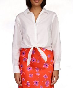 Sanctuary Women's Lover Tie-Front Button-Front Shirt