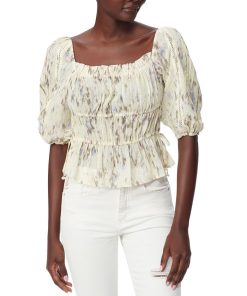 Sam Edelman Women's Square-Neck Puff-Sleeve Blouse