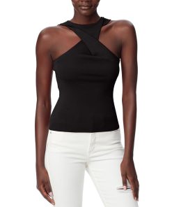 Sam Edelman Women's Cross-Neck Sleeveless Halter Top